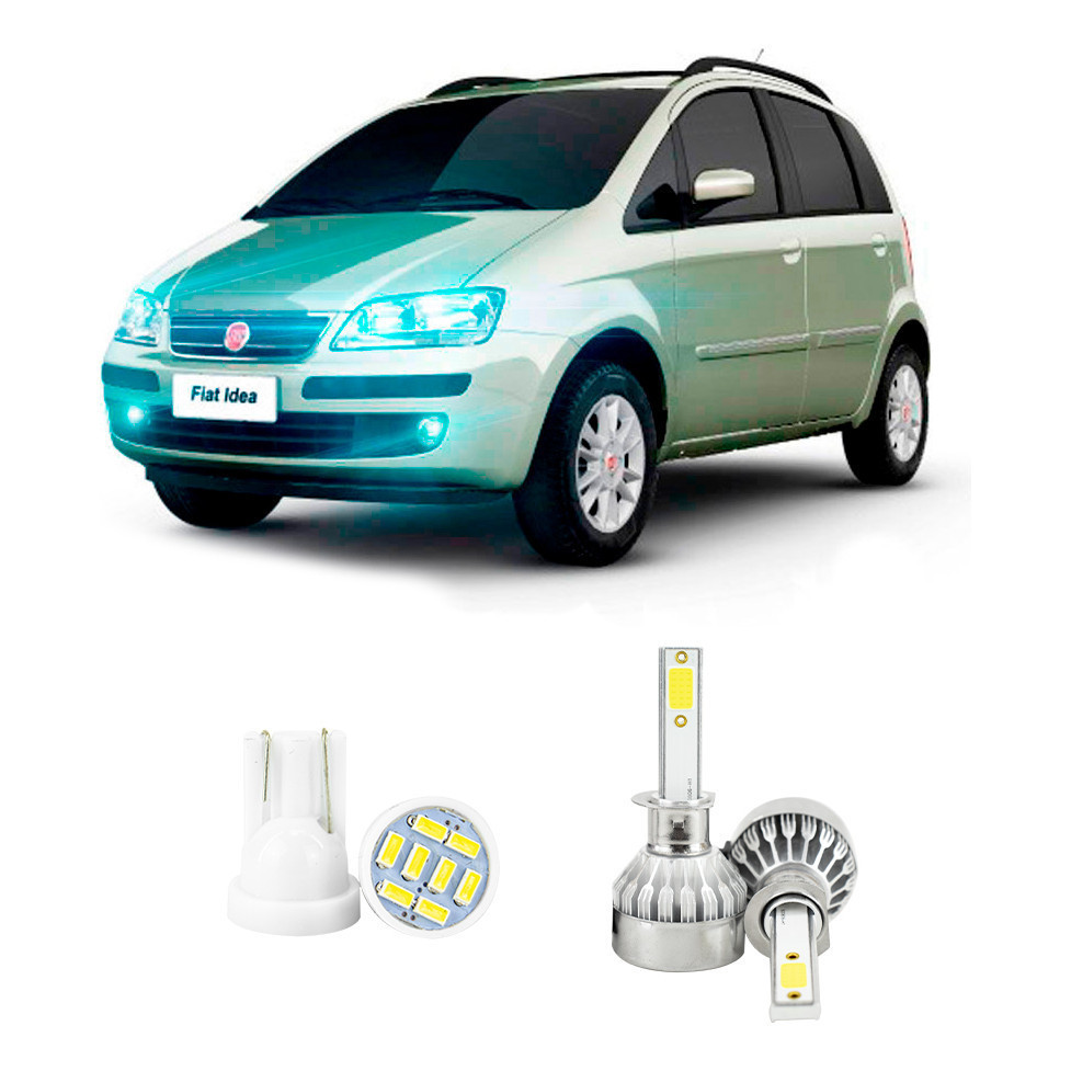 Lampada Led Farol Baixo Fiat Idea 2005 A 2010 20000lm em Oferta na Shopee