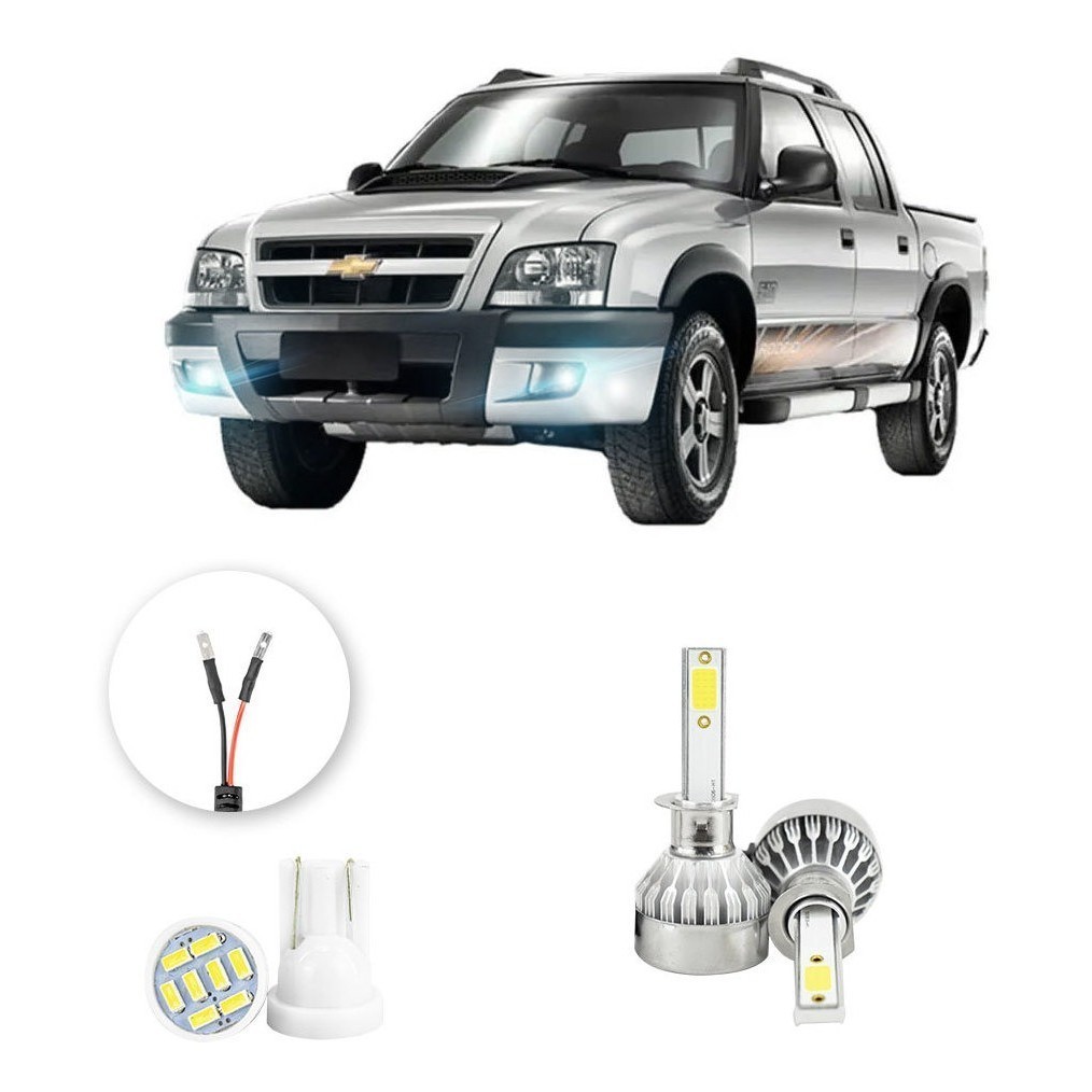 Lampada Farol Milha Led Chevrolet S10 2001 A 2011 20000lm em Oferta na Shopee