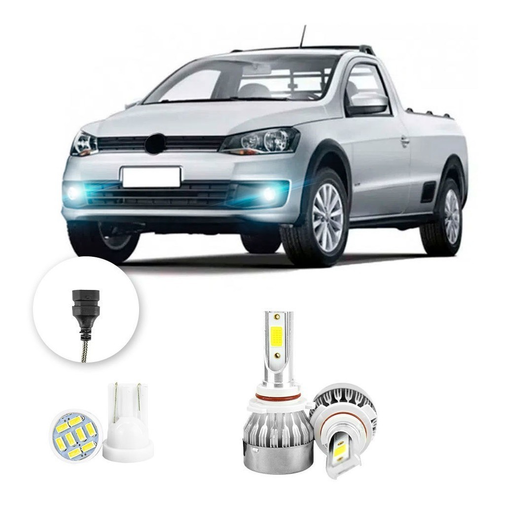 Lampada Farol Milha Led Volkswagen Saveiro G6 13/16 20000lm