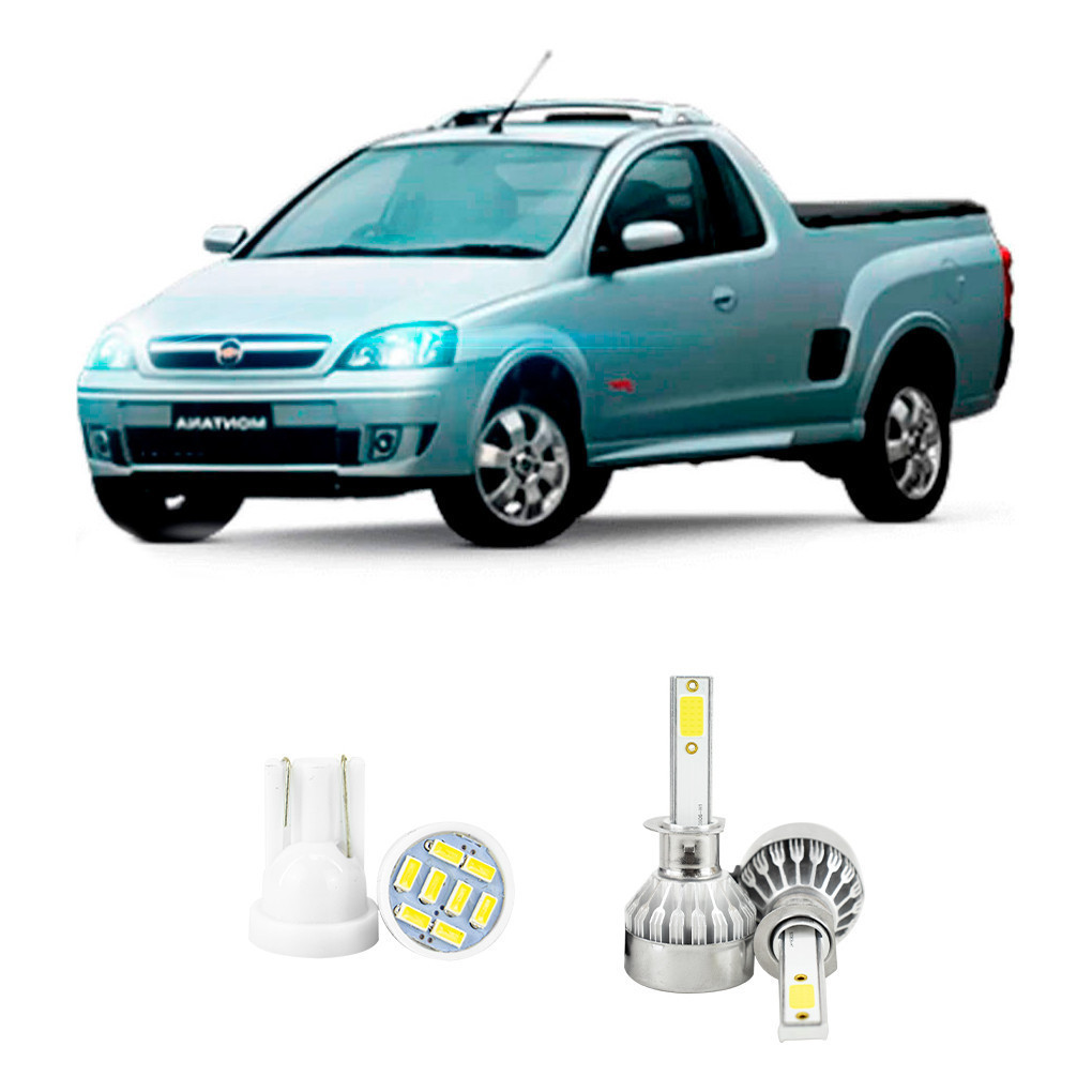 Lampada Led Farol Alto Chevrolet Montana 2003-2010 20000lm