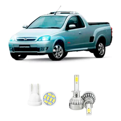 Lampada Led Farol Alto Chevrolet Montana 2003-2010 20000lm