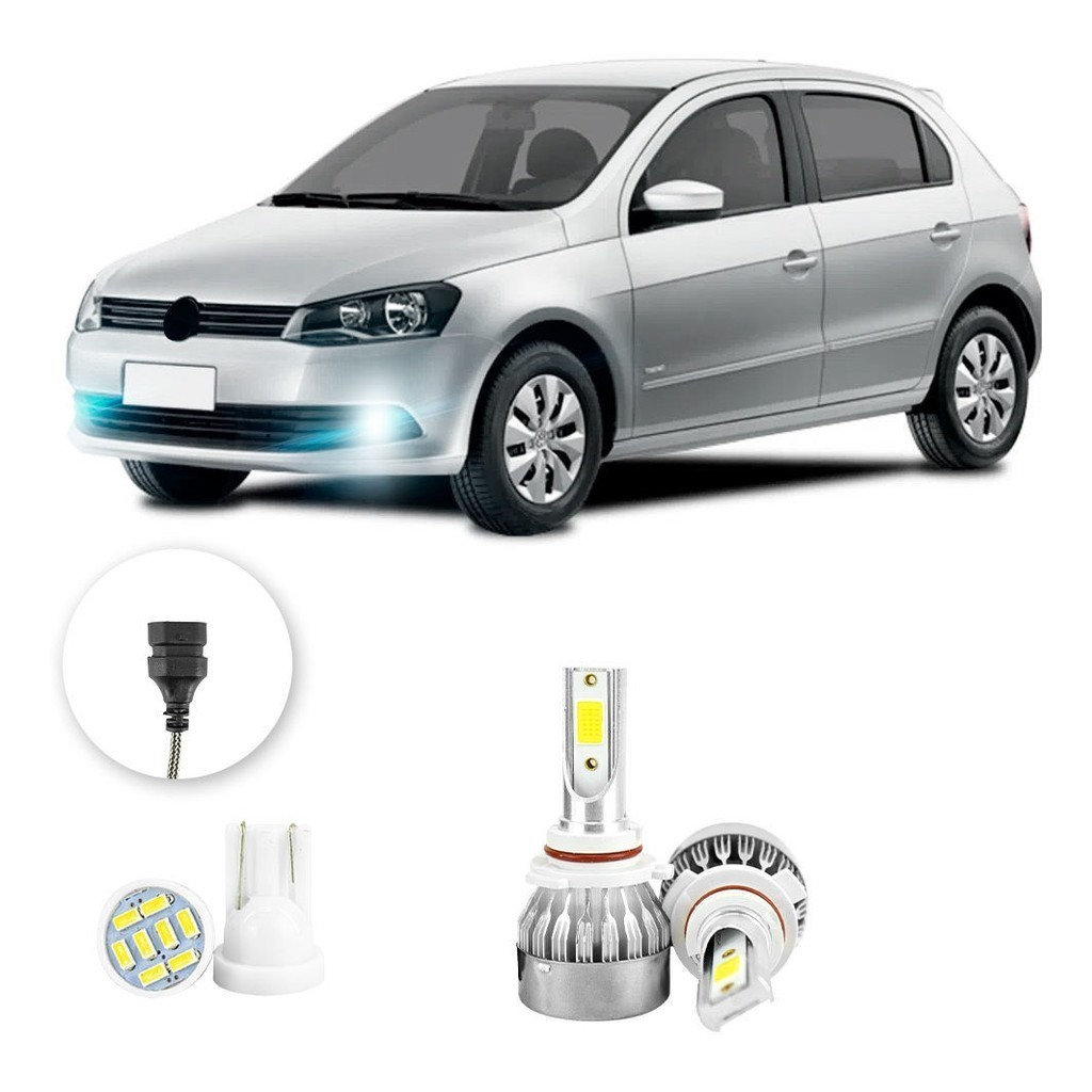 Lampada Farol Milha Led Volkswagen Gol G6 13 A 2016 20000lm em Oferta na Shopee