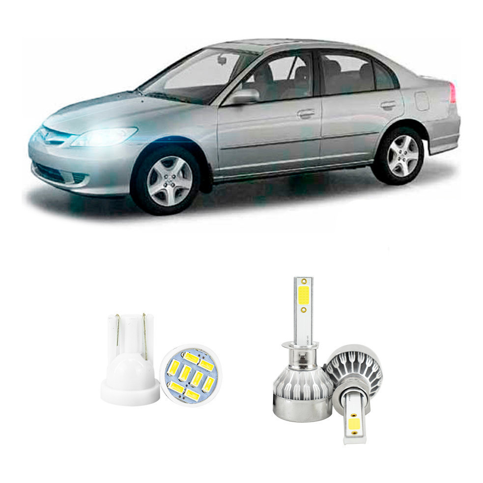 Lampada Led Farol Alto Honda Civic 2004 A 2005 20000lm em Oferta na Shopee