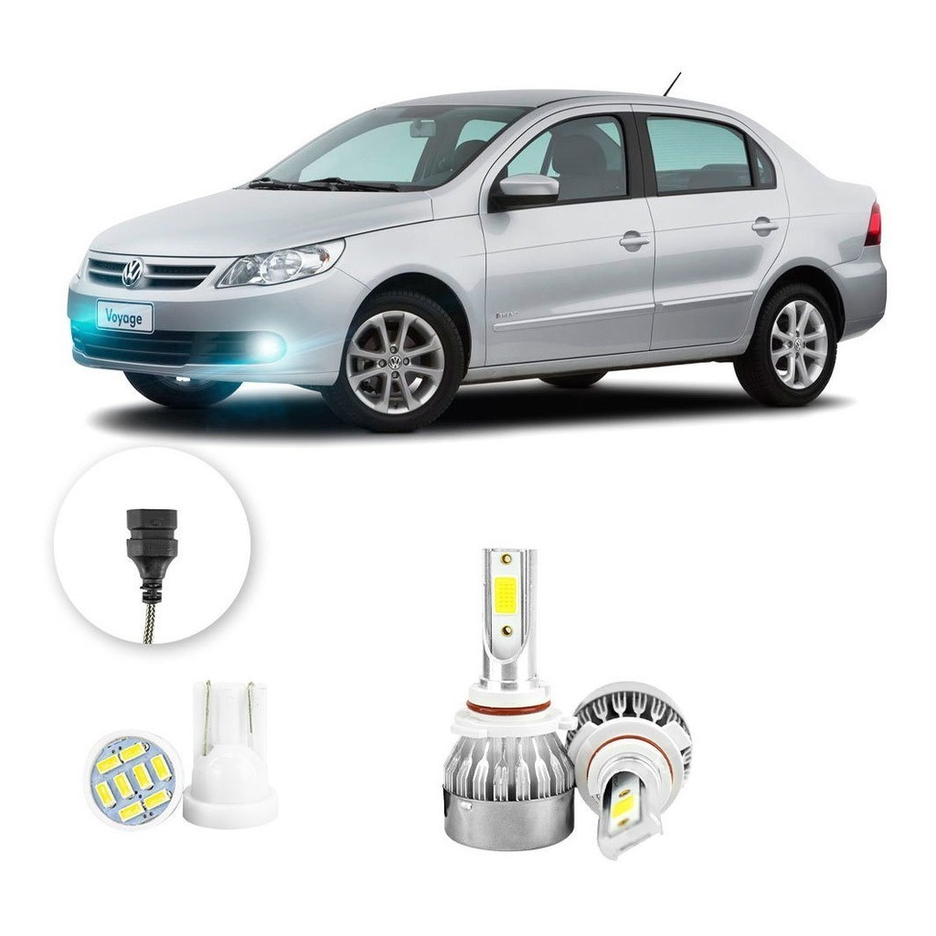 Lampada Farol Milha Led Volkswagen Voyage 09 A 2012 20000lm em Oferta na Shopee