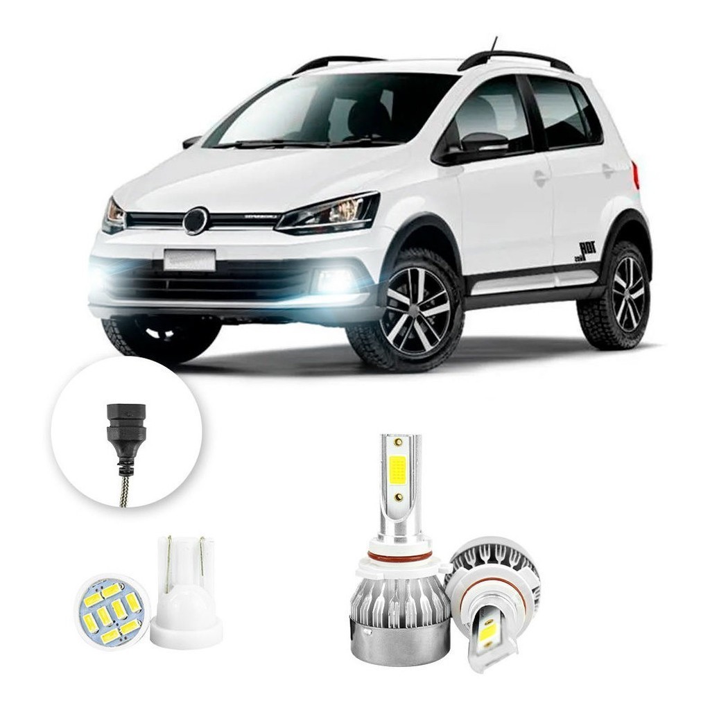 Lampada Farol Milha Led Volkswagen Crossfox 15/2017 20000lm em Oferta na Shopee