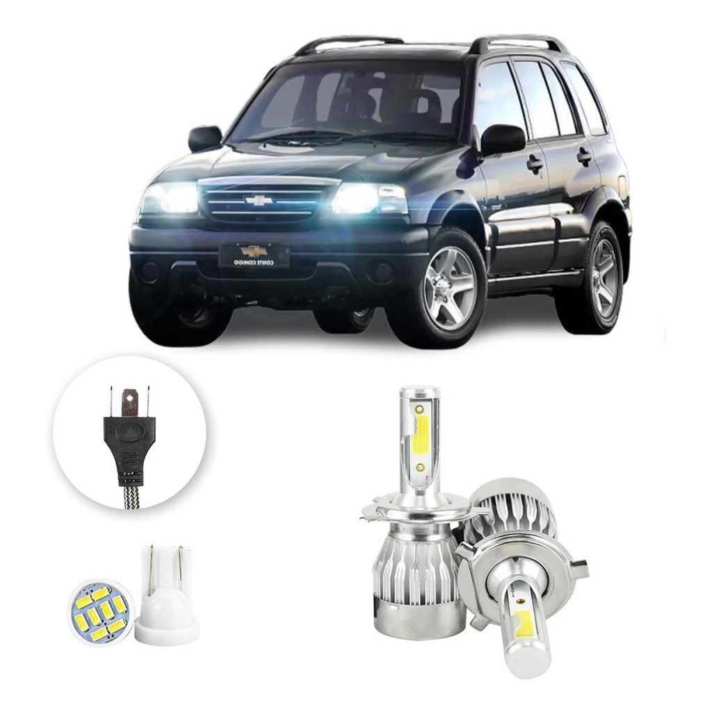 Kit Lampada Led Chevrolet Tracker 2001 2009 H4 20000lm