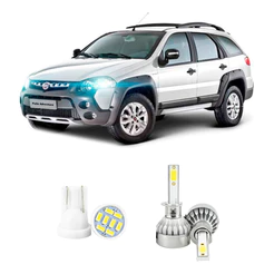 Lampada Led Farol Alto Fiat Palio Adventure 2009-12 20000lm