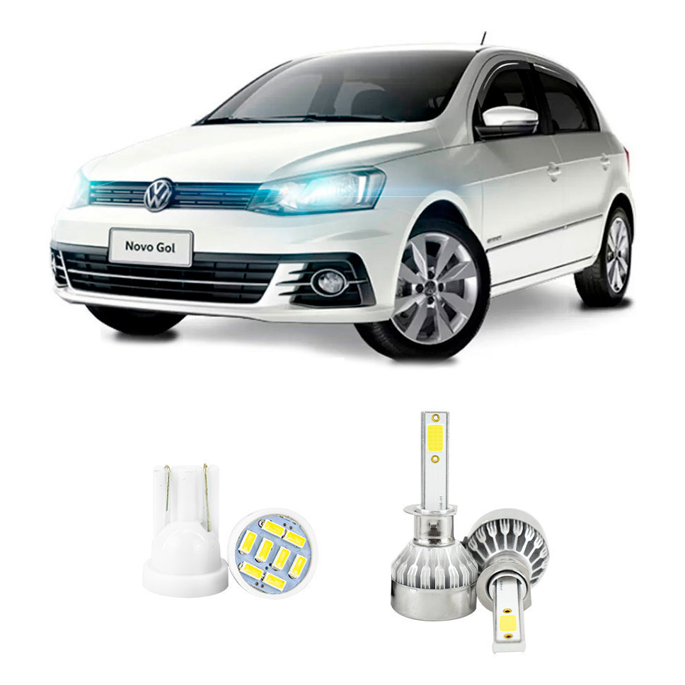 Lampada Led Farol Baixo Volkswagen Gol G7 2017-2022 20000lm