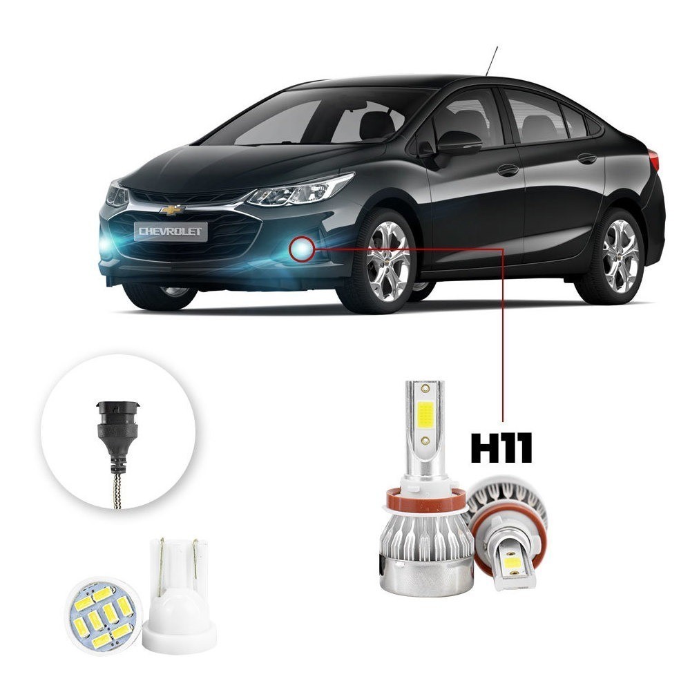 Lampada Farol Milha Led Chevrolet Cruze 2017 A 2022 20000lm em Oferta na Shopee