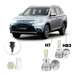 Lampada Led Mitsubishi Outlander 2016 A 2020 H7 Hb3 20000lm