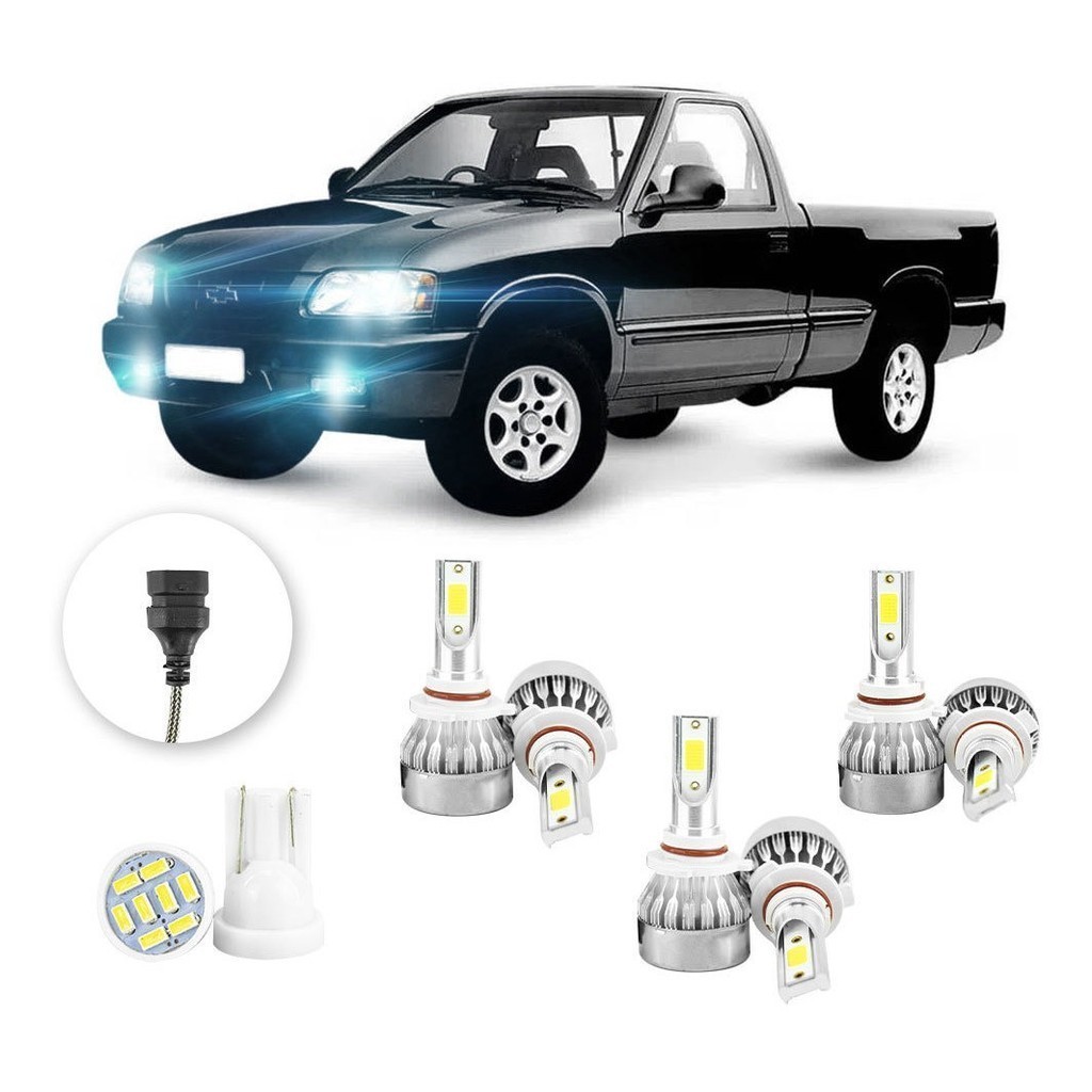 Lampadas Led Chevrolet S10 1995 A 2000 Hb4 Hb4 Hb3 20000lm