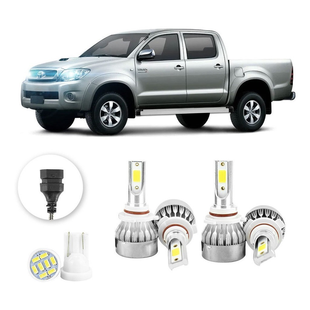 Kit Lampadas Led Toyota Hilux 2006 A 2008 Hb3 Hb4 20000lm em Oferta na Shopee