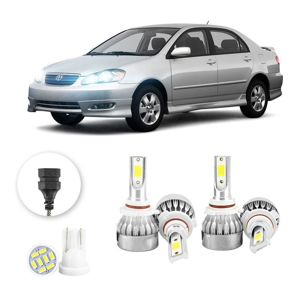 Lampadas Led Toyota Corolla 2003 A 2007 Hb4 Hb3 20000lm em Oferta na Shopee