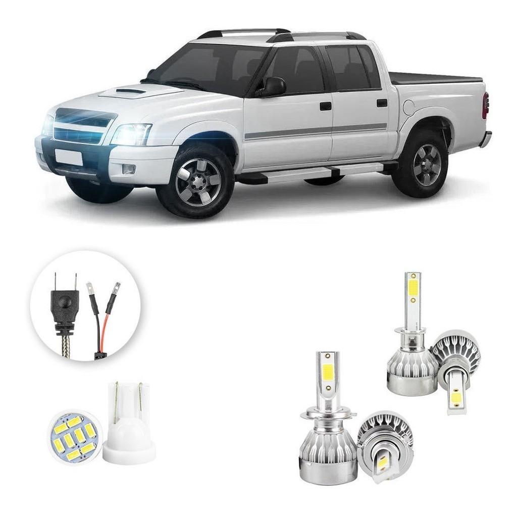 Kit Lampadas Led Chevrolet S10 2001 A 2011 H1 H7 20000lm em Oferta na Shopee