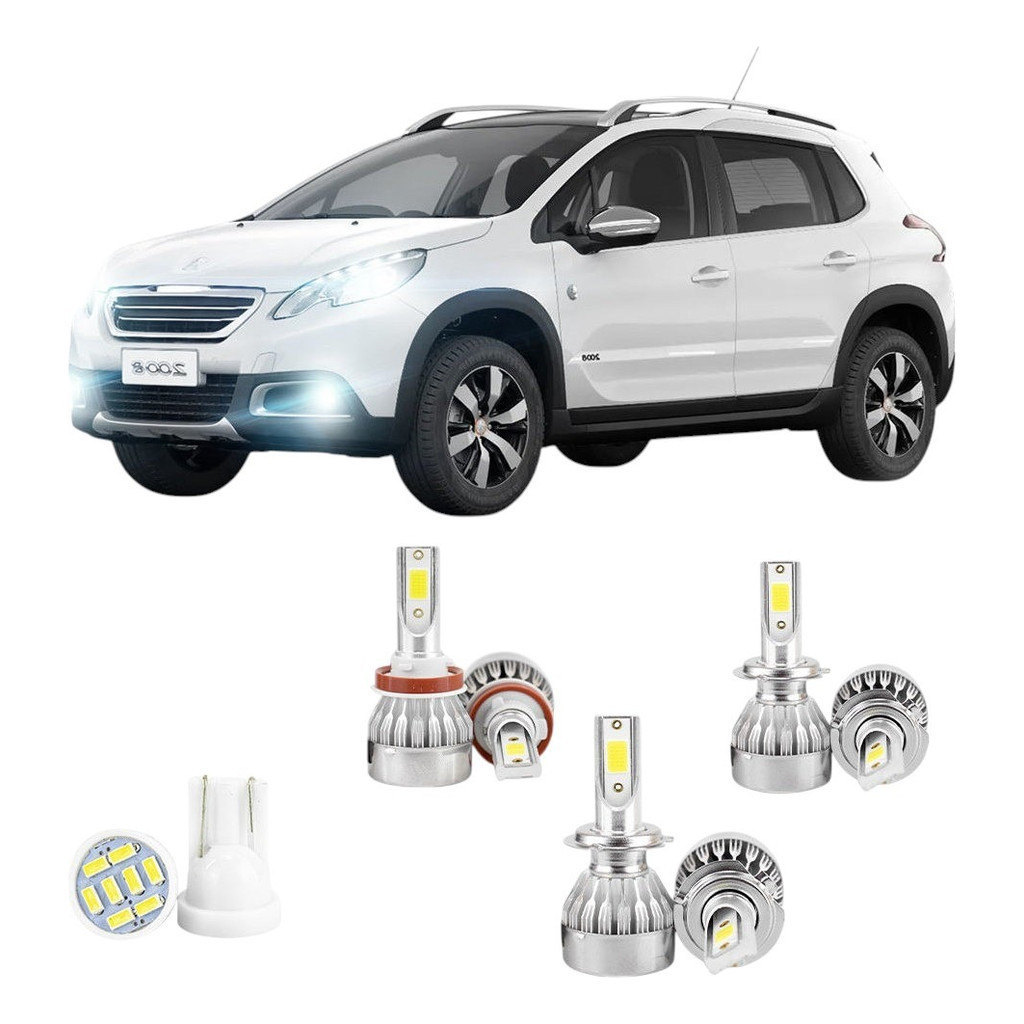 Lampadas Led Peugeot 2008 2015 A 2016 H16 H7 H7 20000lm