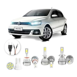 Lampadas Led Volkswagen Gol G7 2017 A 2020 H1 H7 Hb4 20000lm