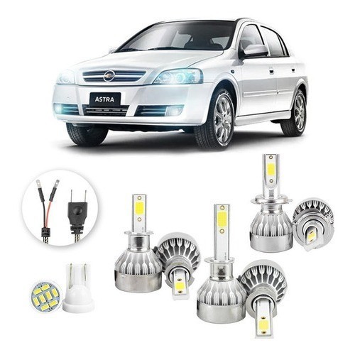 Lâmpadas Ultra Led Chevrolet Astra 20000lm Alto Baixo e Milha + Pingo Led em Oferta na Shopee