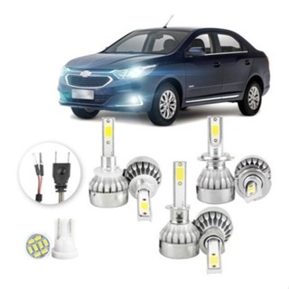 Lâmpadas Ultra Led Chevrolet Cobalt 20000lm Alto Baixo e Milha + Pingo Led em Oferta na Shopee