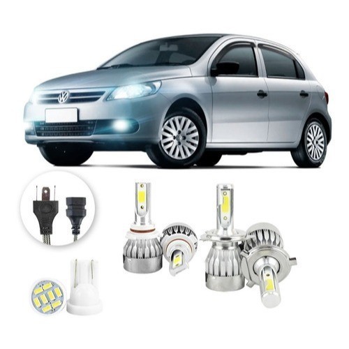 Lâmpadas Ultra Led Volkswagen Gol G5 20000lm Alto Baixo e Milha + Pingo Led em Oferta na Shopee