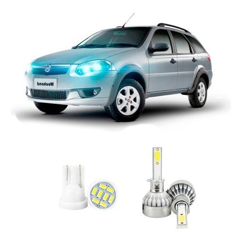 Lâmpadas Ultra Led Palio Weekend 20000lm Alto Baixo e Milha + Pingo Led em Oferta na Shopee