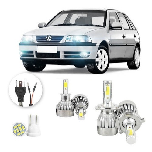 Lâmpadas Ultra Led Volkswagen Gol G3 20000lm Alto Baixo e Milha + Pingo Led em Oferta na Shopee