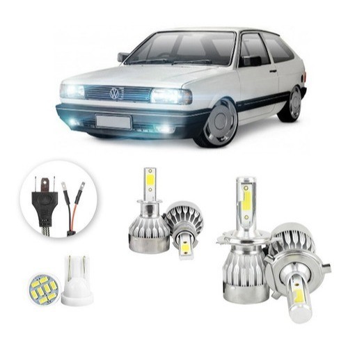 Lâmpadas Ultra Led Volkswagen Gol 20000lm Alto Baixo e Milha + Pingo Led em Oferta na Shopee
