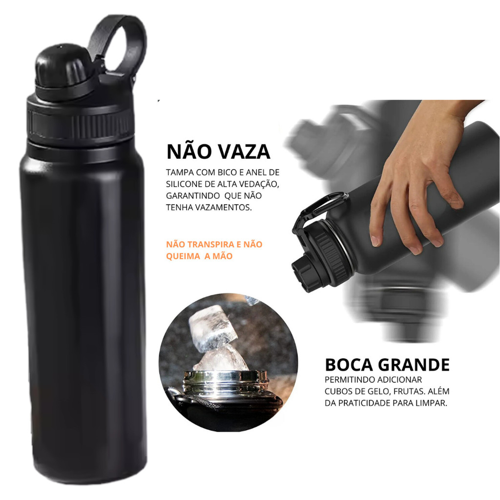 Garrafa Térmica 750ml Inox Quente e Frio Com Isolamento Térmico Premium em Oferta na Shopee
