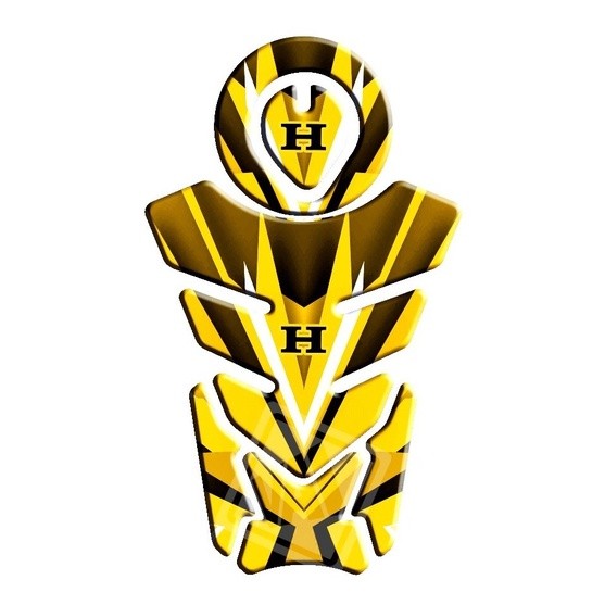Adesivo Premium Moto Tankpad 3D Protetor Tanque Bocal Fan Titan 125 150 Cb 300 Amarelo