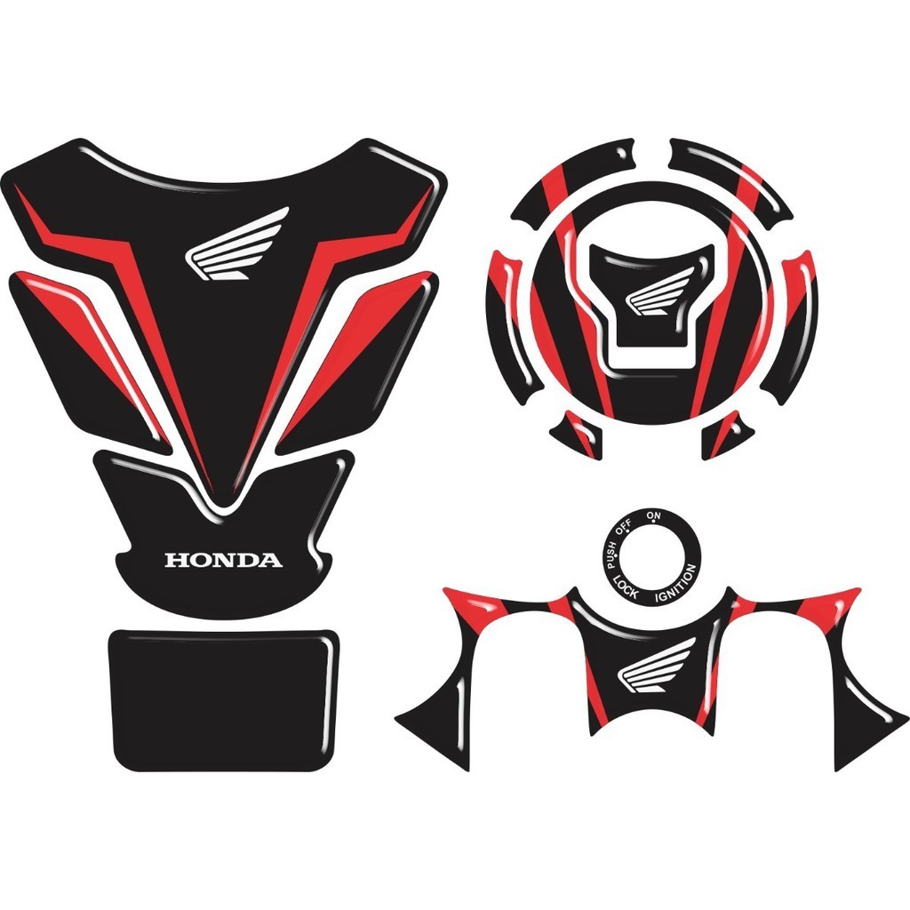 Adesivo Premium Moto Tankpad 3D Protetor Tanque Bocal Mesa Ignição Fan Titan 125i 160 135