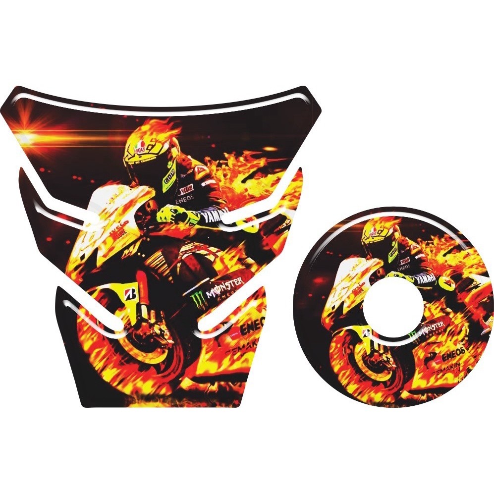 Adesivo Premium Moto Tankpad 3D Protetor Tanque Bocal Yamaha Crosser The Doctor