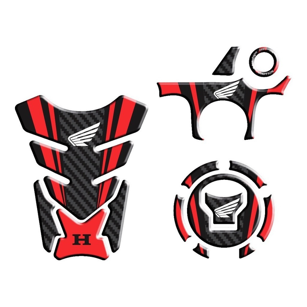 Adesivo Premium Moto Tankpad 3D Protetor Tanque Bocal Mesa Ignição Bros 160 185 em Oferta na Shopee
