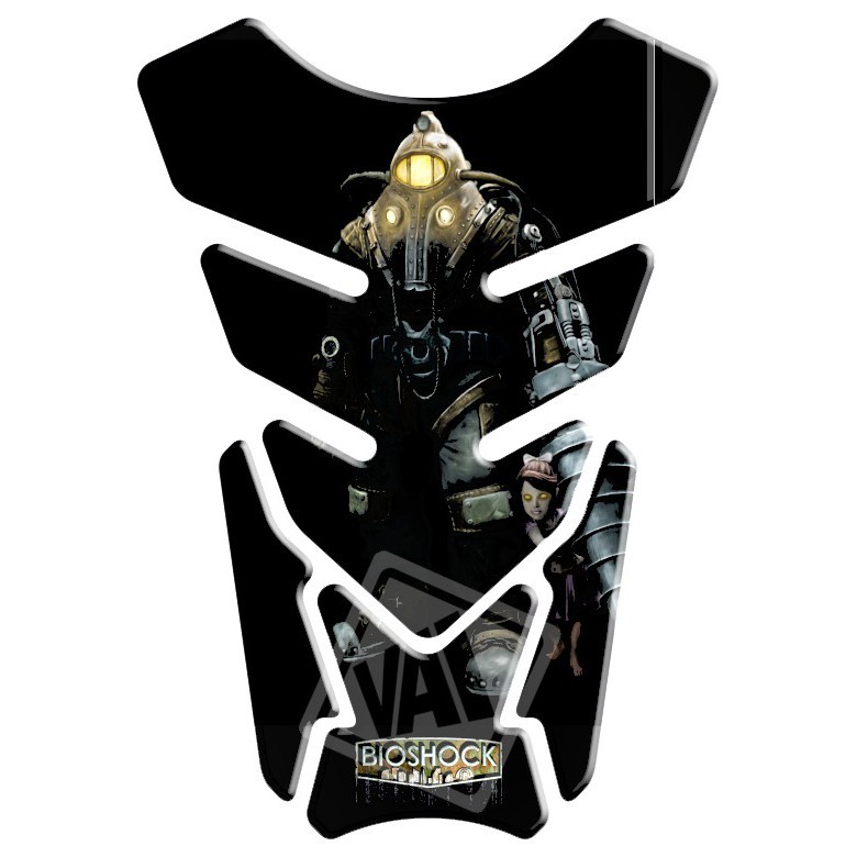 Adesivo Premium Moto Tankpad 3D Protetor Tanque Honda Yamaha Bioshock 2