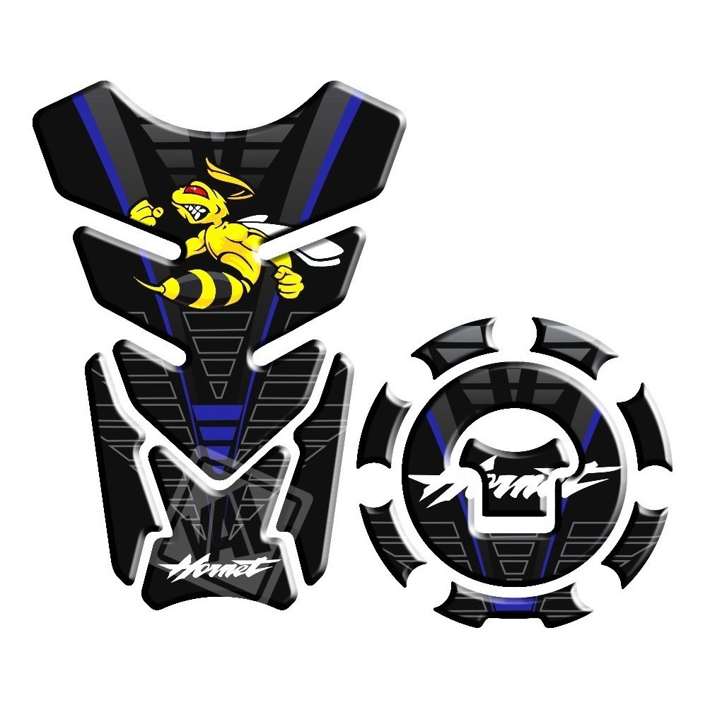 Adesivo Premium Moto Tankpad 3D Protetor Tanque Bocal CB 500 600 650 1000 Hornet Transalp Azul 5
