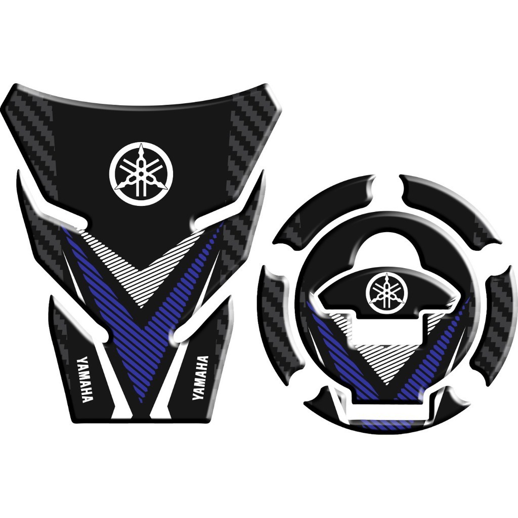 Adesivo Premium Moto Tankpad 3D Protetor Tanque Bocal Yamaha XTZ 250 Lander 2019 2020 2021 Azul