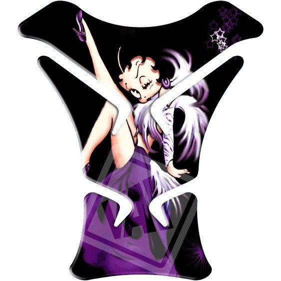 Adesivo Premium Moto Tankpad 3D Protetor Tanque Honda Yamaha Feminino Betty Boop 289