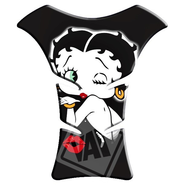 Adesivo Premium Moto Tankpad 3D Protetor Tanque Honda Yamaha Feminino Betty Boop 2