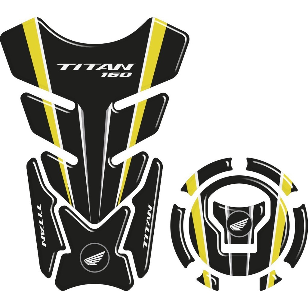 Adesivo Premium Moto Tankpad 3D Protetor Tanque Bocal Fan 125i 160 Titan CB 250 Twister Bros XRE 190 300 650f 003