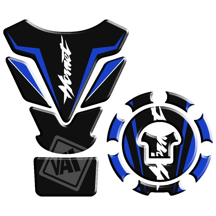 Adesivo Premium Moto Tankpad 3D Protetor Tanque Bocal CB 500 600 650 1000 Hornet Transalp Azul