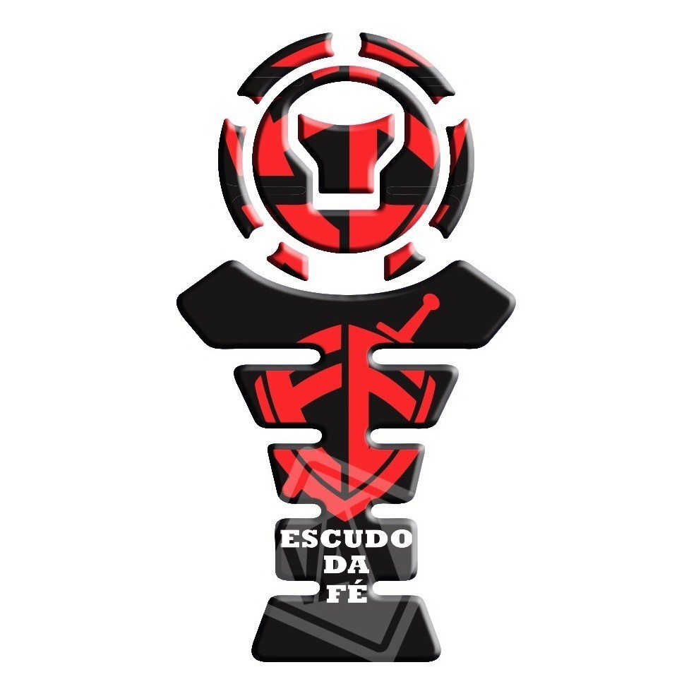 Adesivo Premium Moto Tankpad 3D Protetor Tanque Bocal Fan 125i 160 Titan CB 250 Twister Bros XRE 190 300 650f Escudo Fé