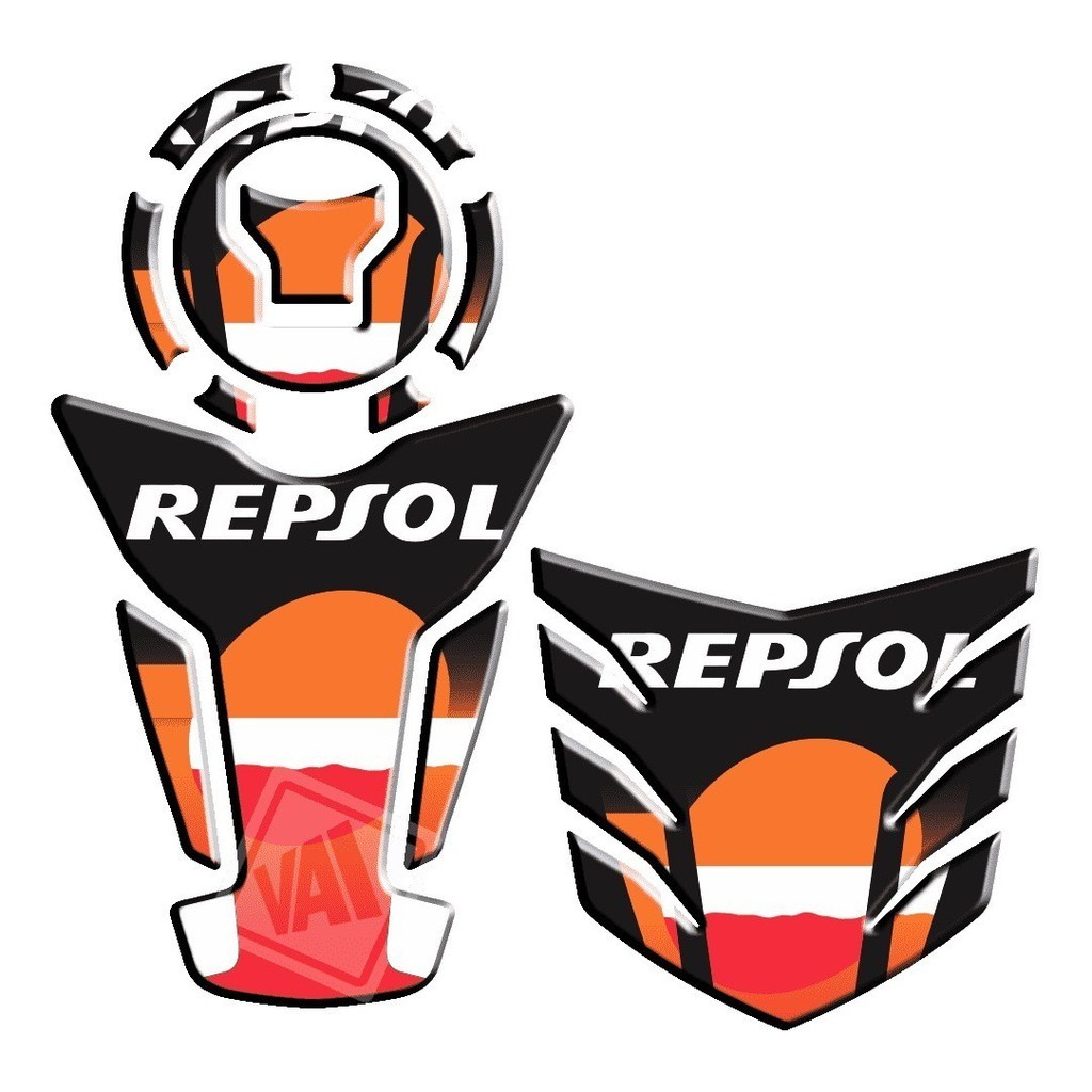 Adesivo Premium Moto Tankpad 3D Protetor Tanque Bocal Rabeta Fan Titan 125i 160 Repsol