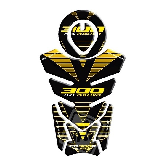 Adesivo Premium Moto Tankpad 3D Protetor Tanque Bocal Cb 300 Amarelo 2