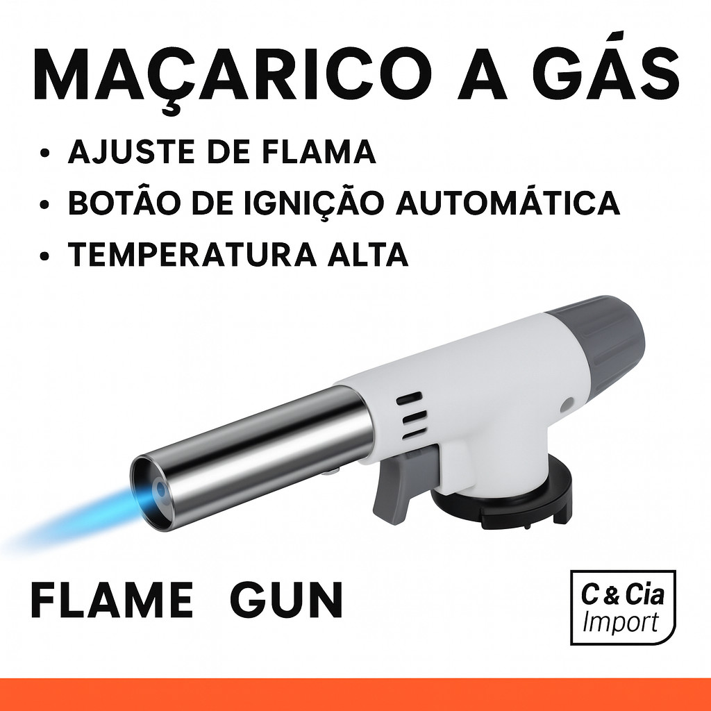 Maçarico Culinário Profissional Gás Automático Portátil Acendedor Automático em Oferta na Shopee