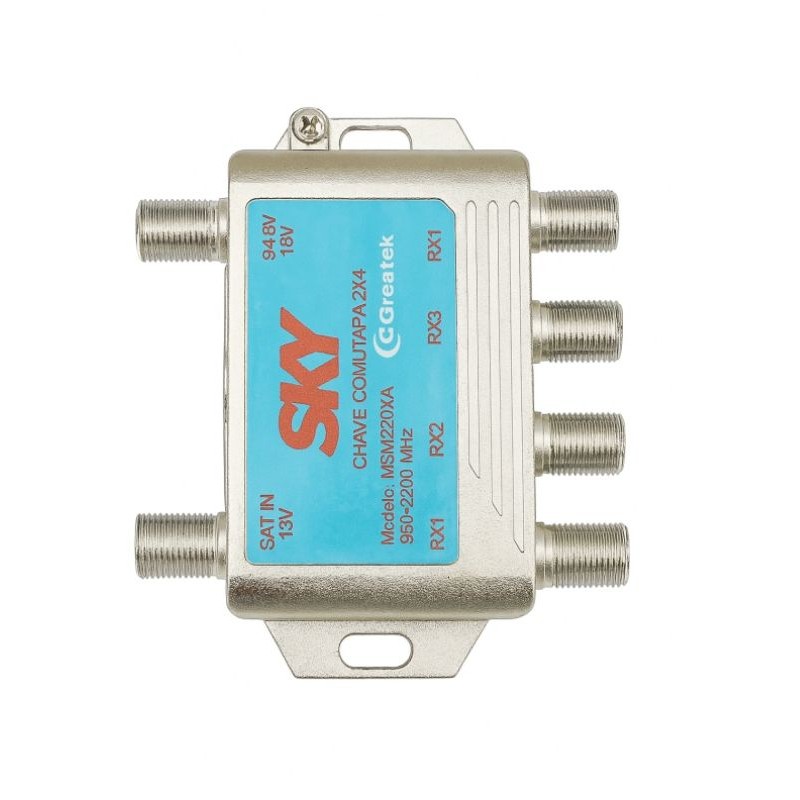 Chave Diseqc 4x1 Para Antena Parabólica Satélite FTA – Comutador Automático
