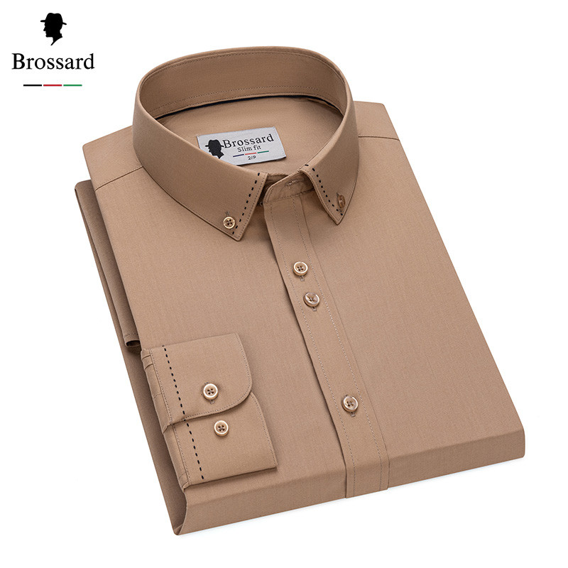 Camisa Social Masculina Manga Longa Premium, Elegante e Respirável - Ideal para o Clima do Brasil em Oferta na Shopee