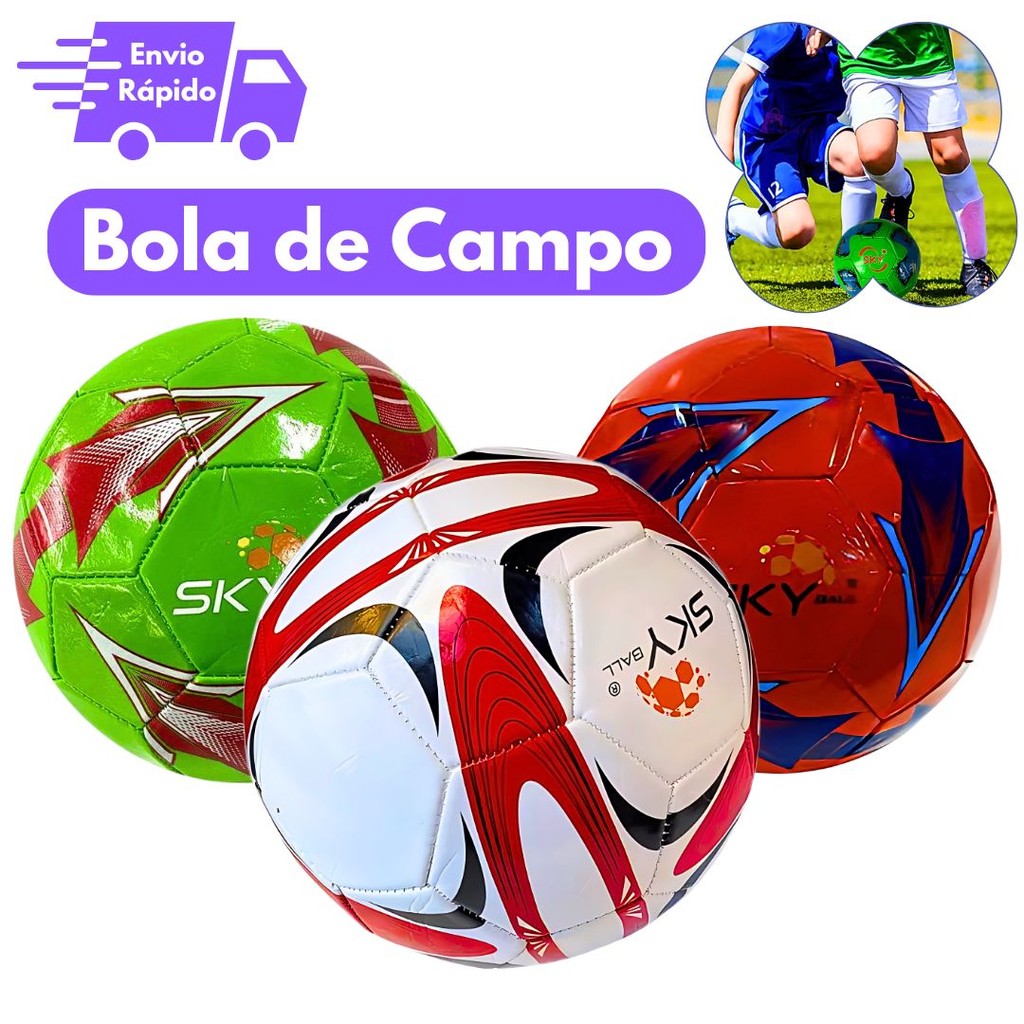 Bola De Futebol Para Campo PVC Tamanho 5 Cores Sortidas