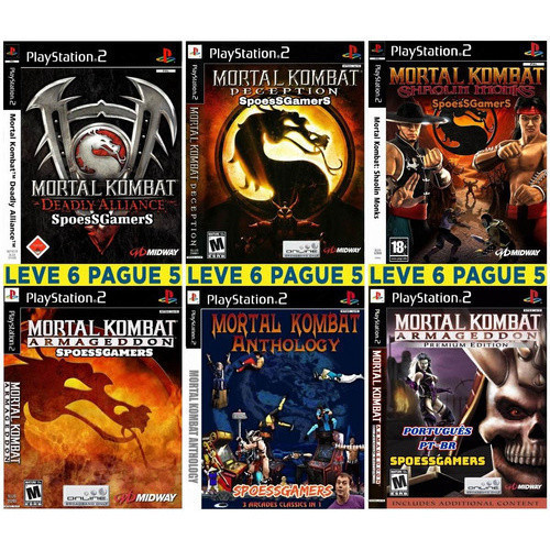 PS2 Mortal Kombat Collection (6 DVDS Jogos)