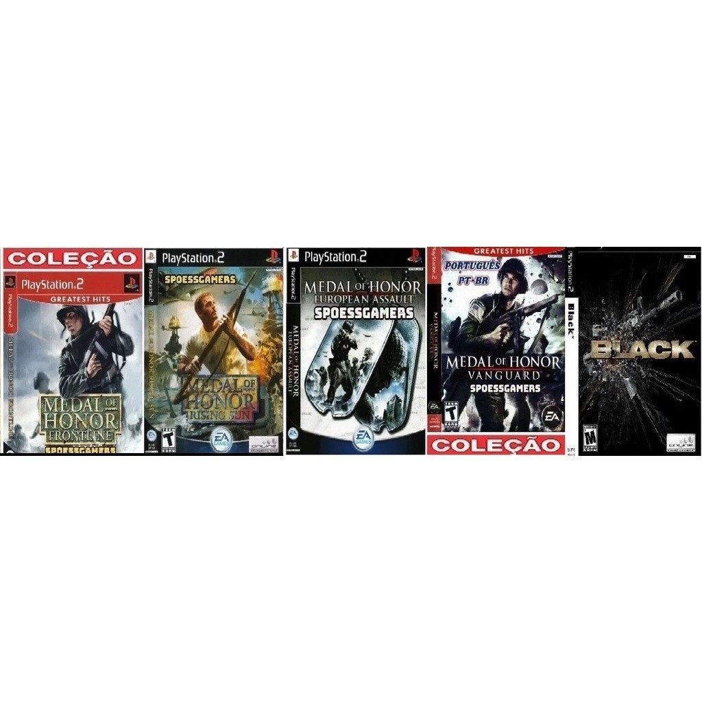 Kit Jogos Medal Of Honor Black GamesPs2X