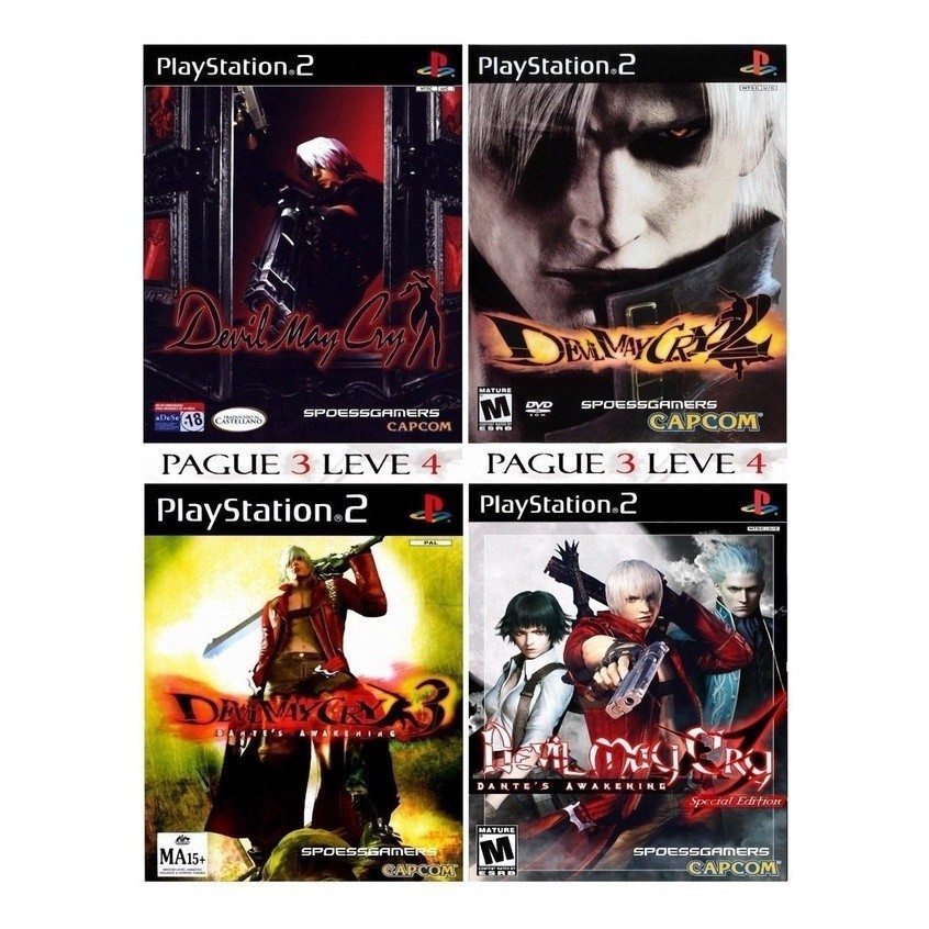 PS2 Kit Devil May Cry Collection 1, 2, 3, 3 Special-Edition