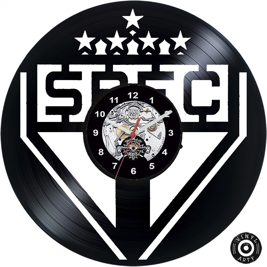 Relógio De Parede - Disco Vinil - São Paulo Fc | Vintage Decore