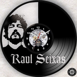 Relógio  de parede Raul Seixas feito em disco De Vinil - Relógio De Vinil Disco LP